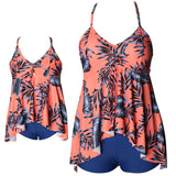 Family Matching Swimwear Mom and Daughter 2 Piece Swimsuits Tropical Designs