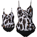 Family Matching Swimwear Mom and Daughter One Piece Swimsuits