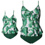 Family Matching Swimwear Mom and Daughter One Piece Swimsuits