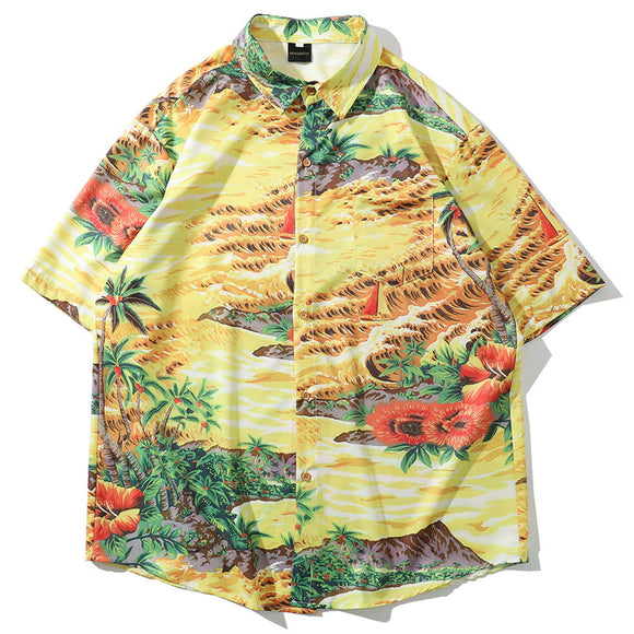 Men's Hawaiian Coconut Tree Shirts