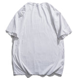 Men's White T-Shirt Letters Sun Pattern