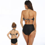 Mother and Daughter Two Piece Swimsuits Leopard Swimwear