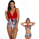 Mother and Daughter One Piece Swimsuits Swimwear