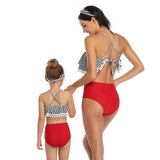 Family Matching Swimwear Mom and Daughter 2 Piece Swimsuits