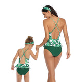 Family Matching Swimwear Mom and Daughter One Piece Swimsuits