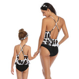 Family Matching Swimwear Mom and Daughter One Piece Swimsuits