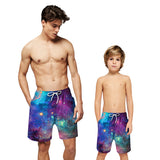 Colorful Galaxy Beach Board Shorts