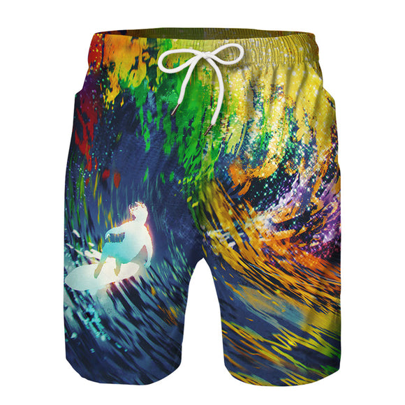 Colorful Galaxy Beach Board Shorts