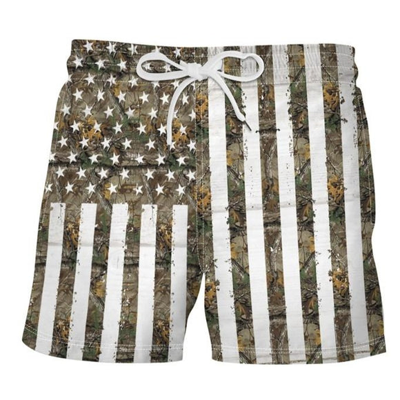 Mens Flag Swim Trunks