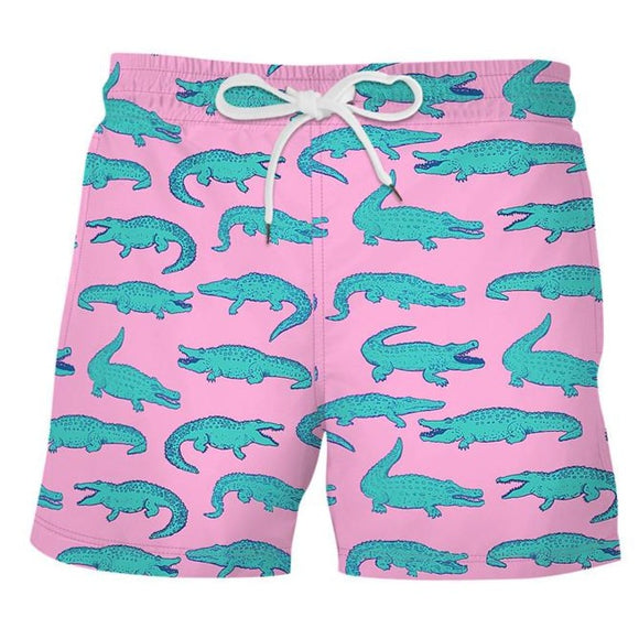 Mens Pink Swim Trunks