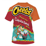 Men's T-Shirts 3D Cheetos Printed Pattern