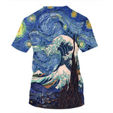 Men's T-Shirts 3D Van Gogh Starry Sky Printed Pattern