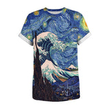 Men's T-Shirts 3D Van Gogh Starry Sky Printed Pattern