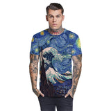 Men's T-Shirts 3D Van Gogh Starry Sky Printed Pattern