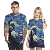 Men's T-Shirts 3D Van Gogh Starry Sky Printed Pattern