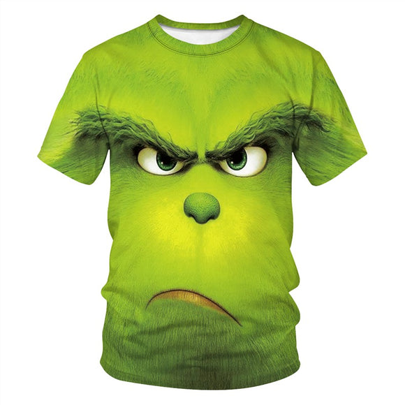 Men's T-Shirts 3D Grinch Printed Pattern