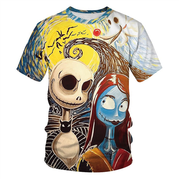 Men's T-Shirts 3D Nightmare Jack and Sally Printed Pattern