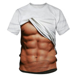 Men's T-Shirt 3D Muscle Printed Pattern