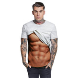 Men's T-Shirt 3D Muscle Printed Pattern