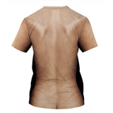 Men's T-Shirt 3D Nude Color Muscle Printed Pattern