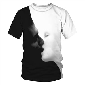 Men's T-Shirt 3D Couples Printed Pattern