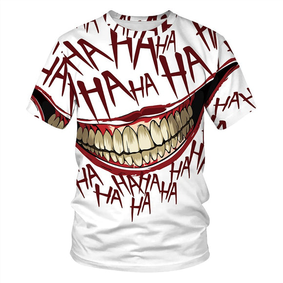 Men's T-Shirt 3D Haha Joker Smile Printed Pattern