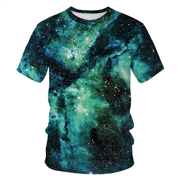 Men's T-Shirt 3D Luminescent Galaxy Printed Pattern
