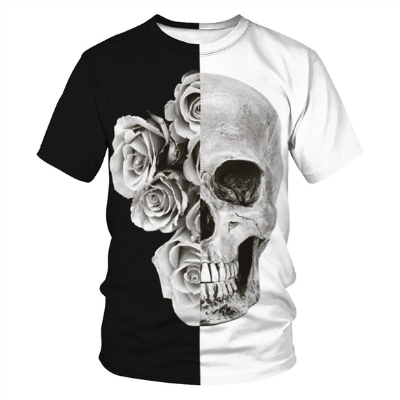 Men's T-Shirt 3D Skull Printed Pattern