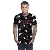 Men's Graphic T shirt  Starry Cat Pattern