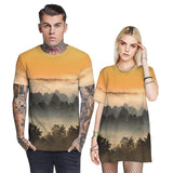 Men's Graphic T shirt Forest Pattern