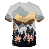 Men's Graphic T shirt Forest Pattern