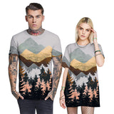 Men's Graphic T shirt Forest Pattern