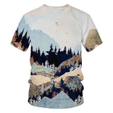 Men's Graphic T shirt Forest Pattern