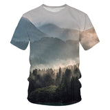 Men's Graphic T shirt Forest Pattern