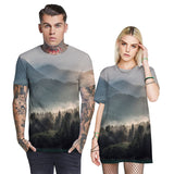 Men's Graphic T shirt Forest Pattern