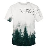 Men's Graphic T shirt Forest Pattern