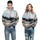 Men's Hoodies 3D Printing Forest Cat Pattern