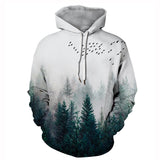 Men's Hoodies 3D Printing Forest Cat Pattern