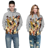 Men's Hoodies 3D Printing Forest Cat Pattern