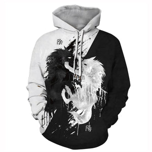 Men's Hoodies Animal Pattern