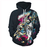 Men's Hoodies Animal Pattern