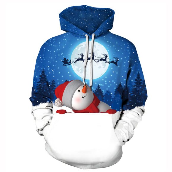 Men's Hoodies Christmas Snowman