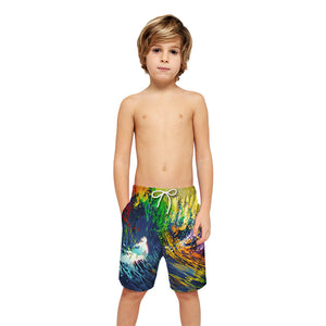 Colorful Galaxy Beach Board Shorts