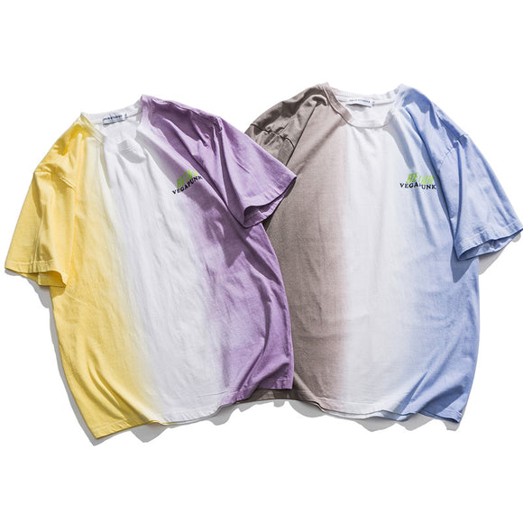 Men's White T-Shirt Gradual Rainbow