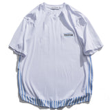 Men's White T-Shirt Stripe