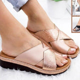 Women Artificial PU Shoes Slippers