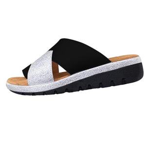 Women Artificial PU Shoes Slippers